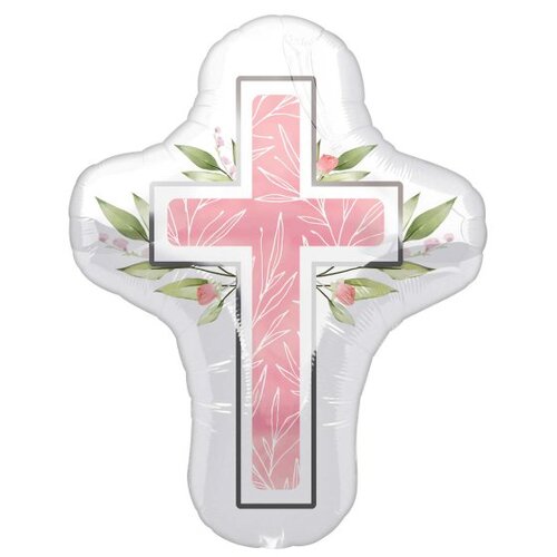 28" SuperShape My First Communion Pink Foil Balloon