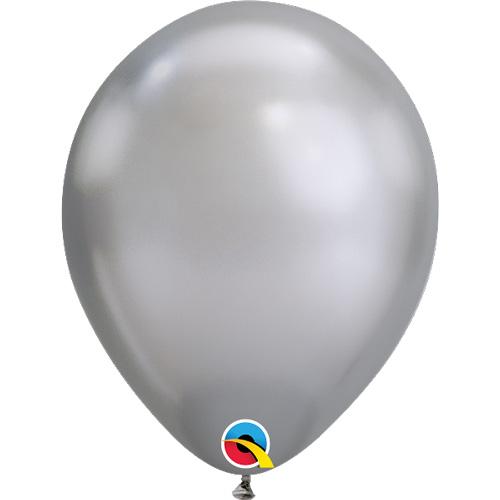 11″ QUALATEX CHROME SILVER 25ct