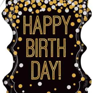 34" Gold Dots Birthday Frame
