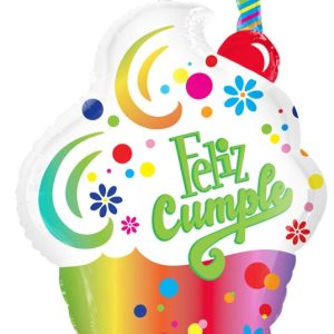 27" Jumbo Supershape Feliz Cumpleaños Puntos (Spanish) Foil Balloon