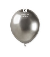5" Gemar Latex Balloons ( 50pcs) Shiny Silver