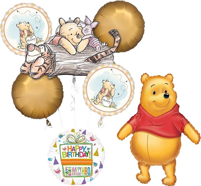 Classic Pooh Big as Life Birthday -Balloon Bouquet