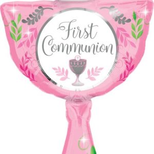 First Communion Pink Foil