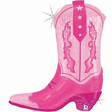 29″ Pink Cowgirl Boot – Foil Balloon