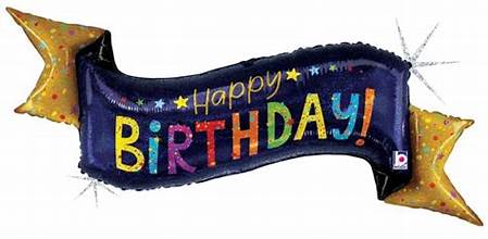 Holographic Navy Birthday Banner 45″ Balloon
