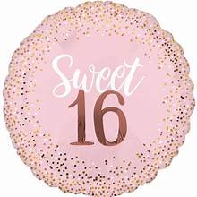 28″ Sixteen Blush – Sweet 16 – Foil Mylar Balloon –