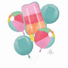 Summer Ombre Popcicle & Beach foil balloon bouquet