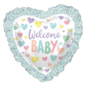 Welcome Baby Heart Foil