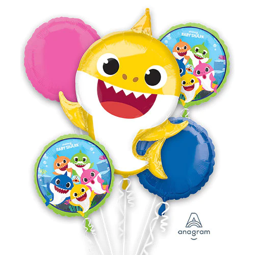 Baby Shark Balloon Bouquet 5pc