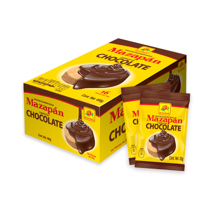 DE LA ROSA MAZAPAN CHOCOLATE 16 PCS