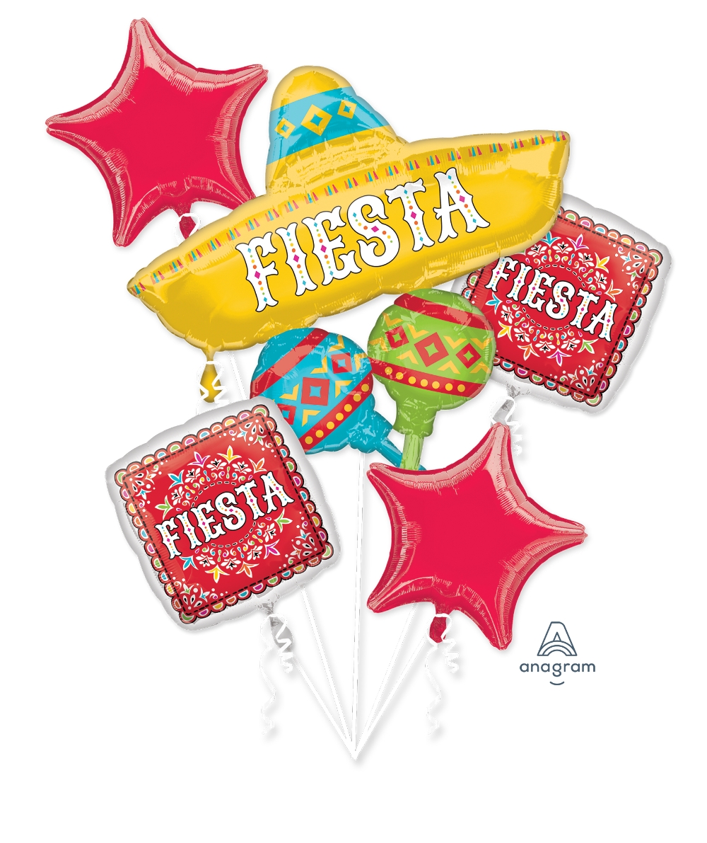 Papel Picado Balloon Bouquet 5pc