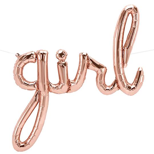 30″ SCRIPT PHRASE: "GIRL" - ROSE GOLD (AIR-FILL ONLY)