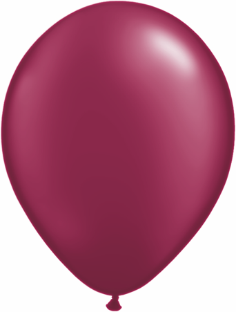 11" Qualatex Latex Balloons Pearl BURGUNDY (100 Per Bag)