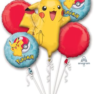 Pokeball & Pikachu Balloon Bouquet 5pc