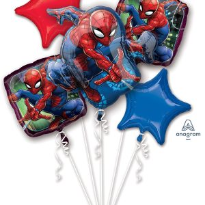 Spider-Man Webbed Wonder Balloon Bouquet 5pc