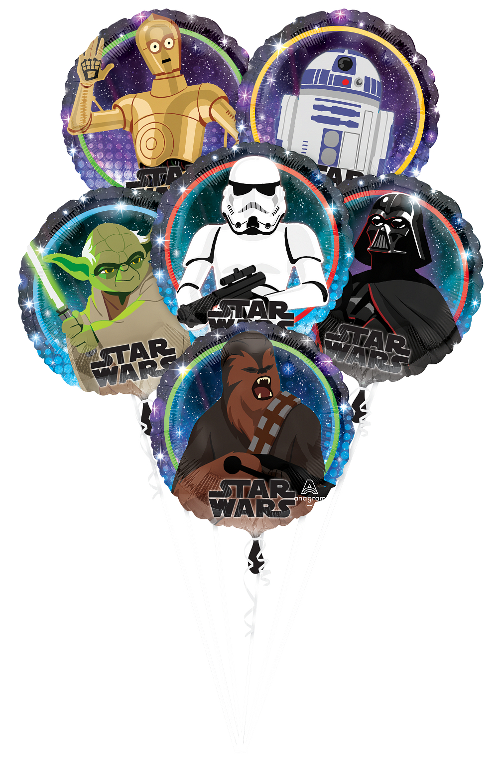 Bouquet Star Wars Galaxy Foil Balloon