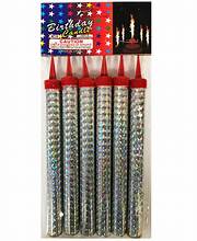 Glitter 7" Party Sparkling Candle Cake Candles