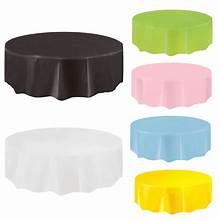 round plastic tablecloths