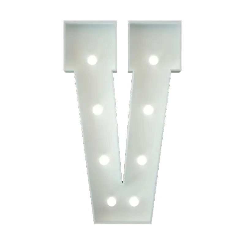Marquee Letter V