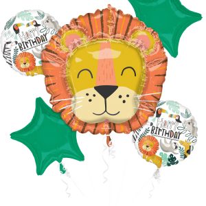 Get Wild Jungle Foil Balloon Bouquet, 5pc